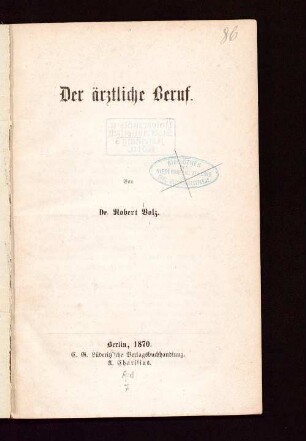 Der ärztliche Beruf