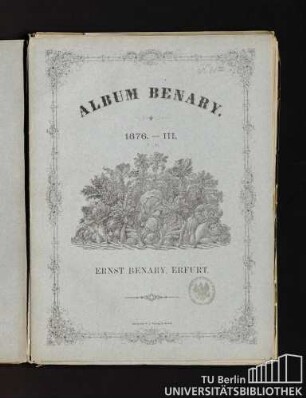 Album Benary. 1876. - III. 9 - 12. Ernst Benary, Erfurt.