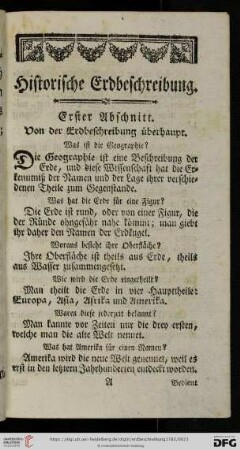 Historische Erdbeschreibung
