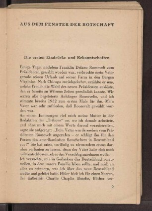 Die ersten Eindrücke und Bekanntschaften