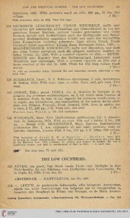 The Low Countries (No. 523 - 541)