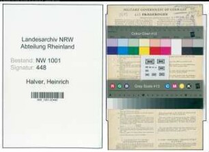 Entnazifizierung Heinrich Halver, geb. 23.02.1908 (Anstreicher)