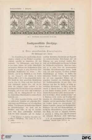Kunstgewerbliche Streifzüge, [2]: über amerikanische Papiertapeten