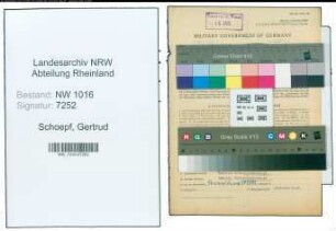 Entnazifizierung Gertrud Schoepf , geb. 15.03.1905 ()
