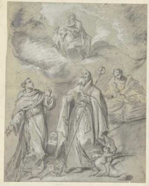 Die Madonna erscheint drei heiligen Männern