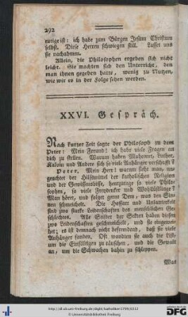 XXVI. Gespräch - XXX. Gespräch.
