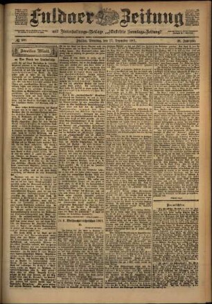 Zweite Ausgabe vom Dienstag, den 17. Dezember 1901.