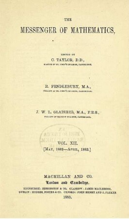 12: Messenger of mathematics