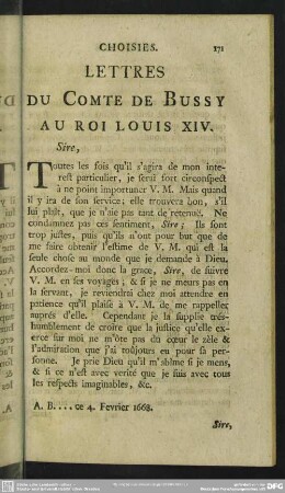 Lettres Du Comte De Bussy