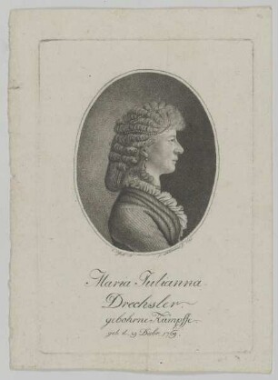 Bildnis der Maria Juliana Drechsler