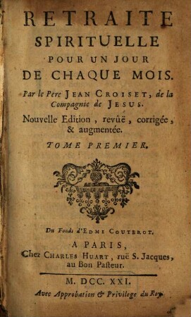 Retraite Spirituelle Pour Un Jour De Chaque Mois, 1