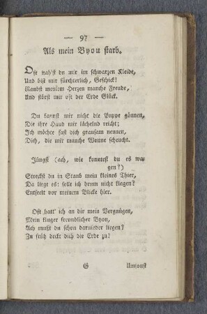 Als mein Byou starb.
