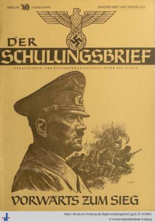 X. Jahrgang, Folge 3-4: Der Schulungsbrief