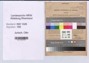 Entnazifizierung Otto Jurisch , geb. 31.07.1905 (Faerber)