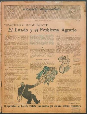 El estado y el problema agrario : "Comentando el libro de Roosevelt"