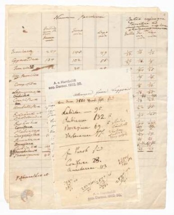 Manuskripte und Notizen zur Pflanzengeographie