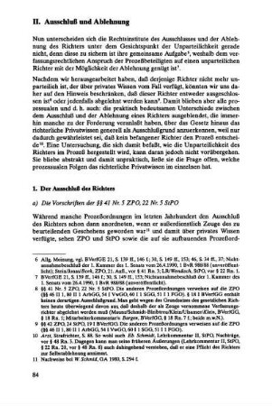 1. Der Ausschluß des Richters