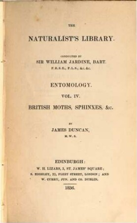 The naturalist's library, [III.] Entomology, 4. British Moths, Sphinxes