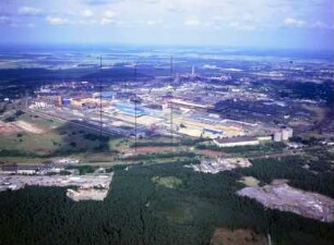 Hüttenwerk "EKO Stahl" in Eisenhüttenstadt : Blickrichtung Osten