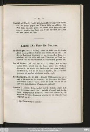 Kapitel IX: Über die Gestirne.