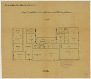 Thiersch, Friedrich von; München; Haus für Handel und Gewerbe - Dampfheizung, Lüftung (Grundriss 3. OG)