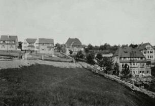 Dölzschen (Dresden-Dölzschen), Fürstenweg (Kohlgraben). Wohnhäuser. Straßenansicht