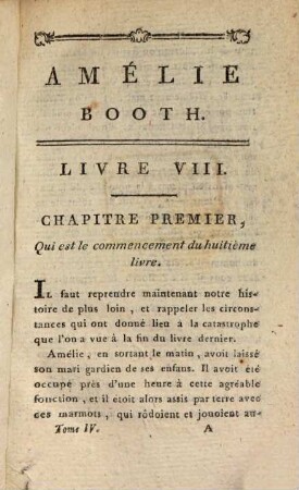 Amélie Booth : Histoire Anglaise, 4