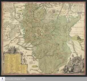 Delineatio aureae Sterilitatis Herciniensis, i. e. Herciniæ Metalliferæ accurata Chorographia : omnes simul fodinas & loca nativa minerarum, quæ ibi effodiuntur, addita nomenclatura, distincte exhibens