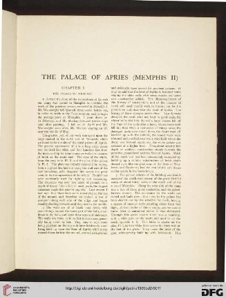 I: The Palace of Memphis