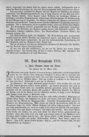 III. Das Kriegsjahr 1916.