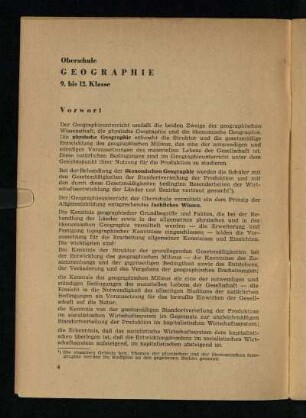 Vorwort: Der Geographieunterricht umfaßt ...