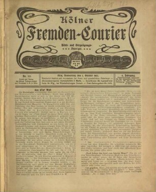 Kölner Fremdenkurier / 4.1903,OKT/DEZ