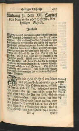 Anhang zu dem XIII. Capitel von dem Stylo oder Schreib-Art heiliger Schrift.