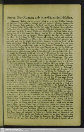Etwas über Kamenz und seine Eigentümlichkeiten