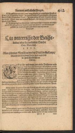 Ein unterricht der Beichtkinder/ uber die verbotten Bücher ...