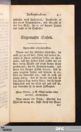 Eingemachte Sachen.