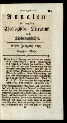 Vierzehnte Woche