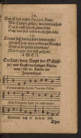 Ein Lied/ vom Ampt der Schlüssel ...