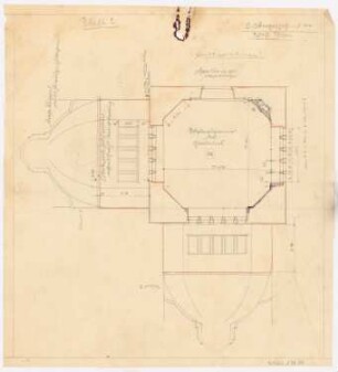 Schloss Posen, Posen Umbau: Grundriss Sitzungszimmer des Gauleiters 2.OG 1:100