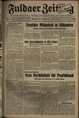 Ausgabe vom Mittwoch, den 20. Januar 1937.