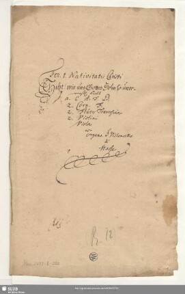 Seht wie uns Gottes Sohn - Mus.2477-E-503 - Mus.2477-E-503a : V (3), Coro, orch