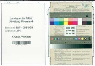 Entnazifizierung Wilhelm Krueck , geb. 16.10.1912 (Postfacharbeiter)