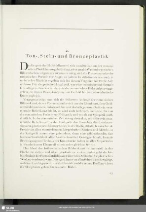 2. Ton-, Stein- und Bronzeplastik