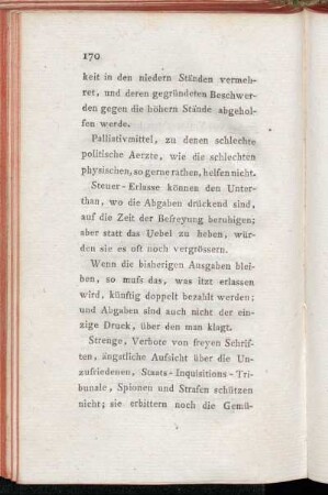 [Palliativ-Mittel helfen nicht.]