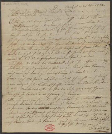 Brief an B. Schott's Söhne : 20.10.1826