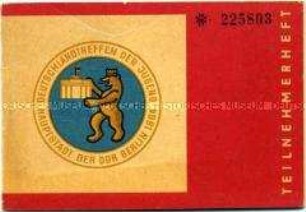 Teilnehmerheft für das Deutschlandtreffen der Jugend 1964