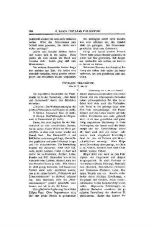 Populäre Philosophie : (Fortsetzung)