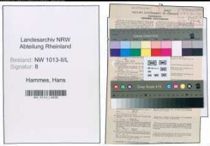 Entnazifizierung Hans Hammes , geb. 05.02.1901 (Gerichtsrat)