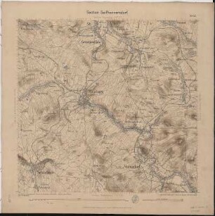 Section Seifhennersdorf aus: Topographische Karte (Äquidistantenkarte) Sachsen
