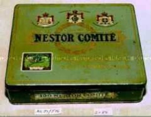 Blechdose für 100 Stück "Cigarettes NESTOR COMITE No. 100 Nestor Gianaclis Ltd."